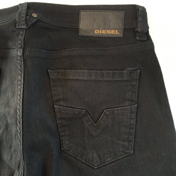 Diesel Larkee Regular Straight Black Button Fly Jeans 33 - Picture 6 of 12